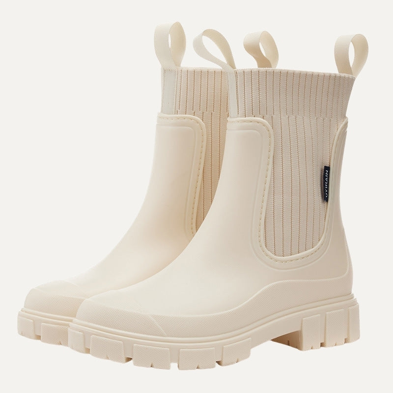 Isla Chelsea Rain Boots – Cream