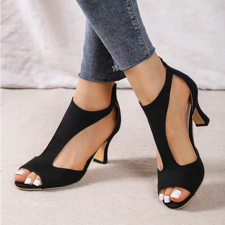 Ottilie | T-Bar Peep-Toe Heels