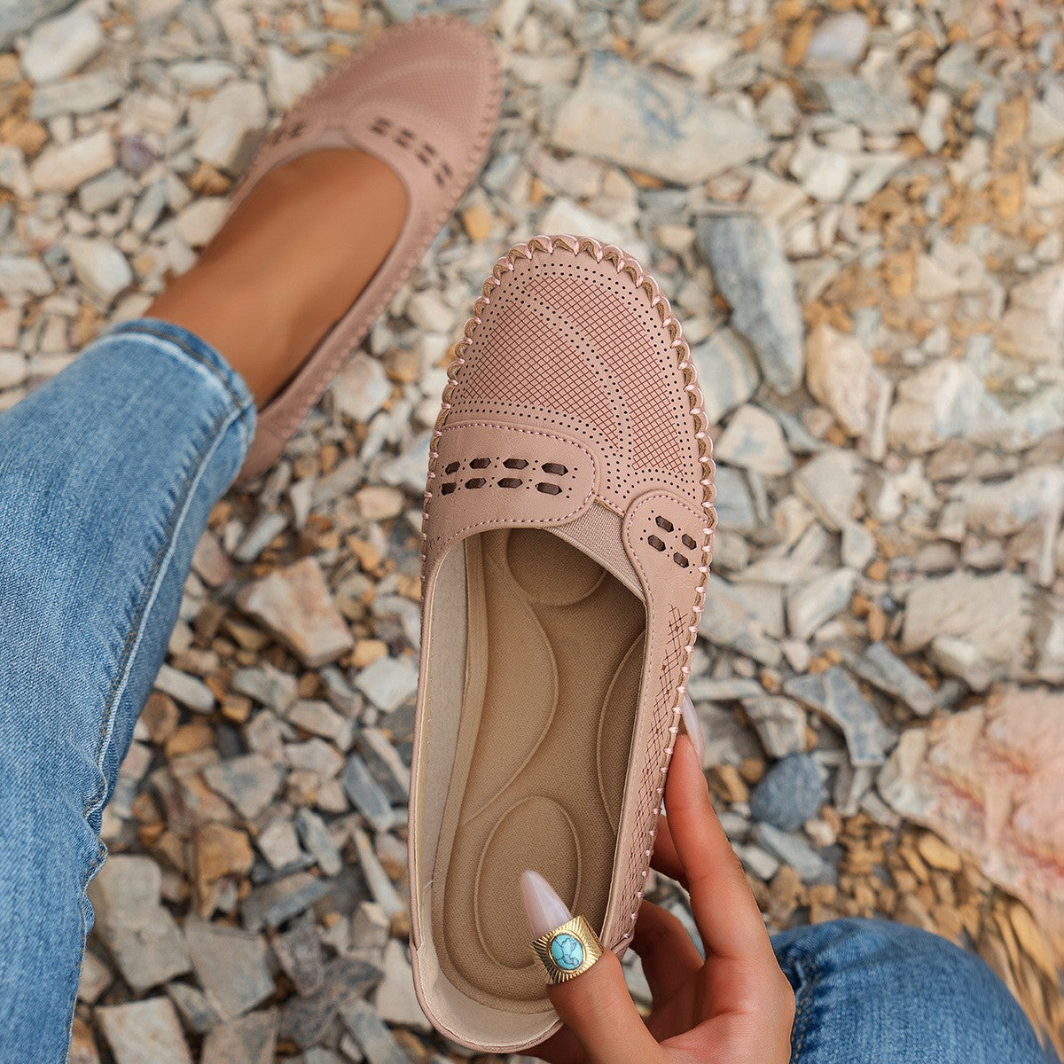 Nora | Stitched Moccasin Loafers
