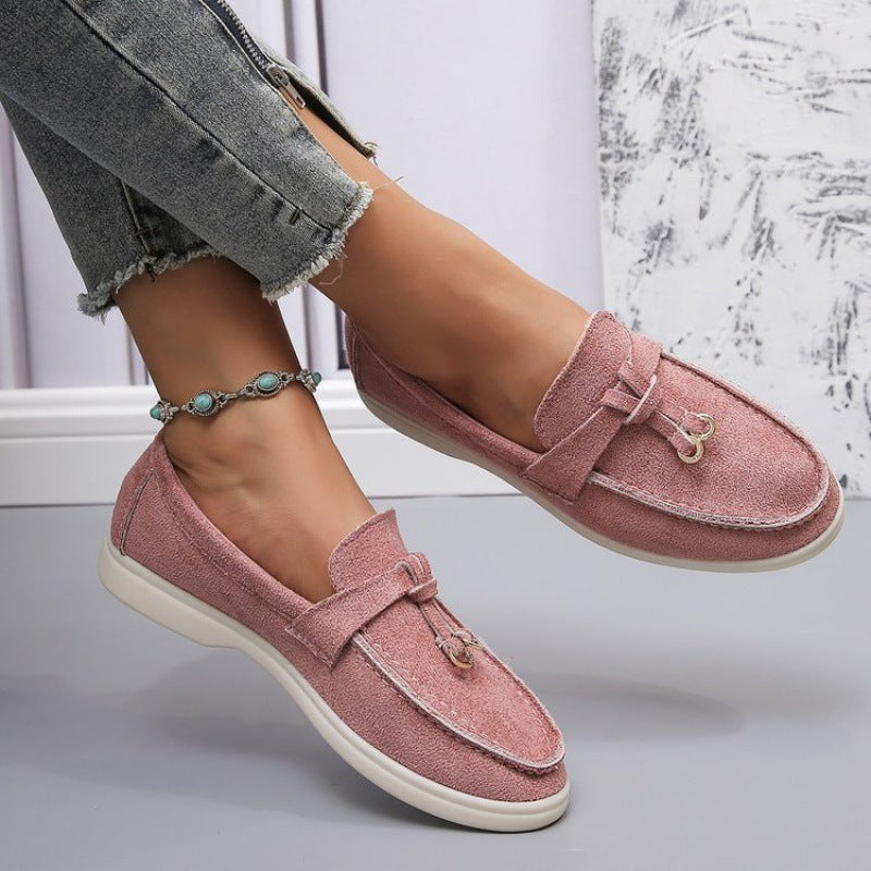 Lucia Suede-Effect Tassel Loafers