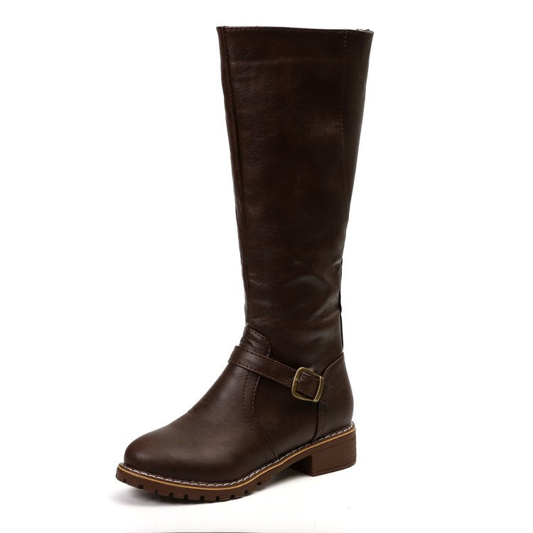 Georgiana | Buckle Knee-High Riding Boots
