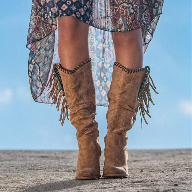 Stevie Fringed Western Boots
