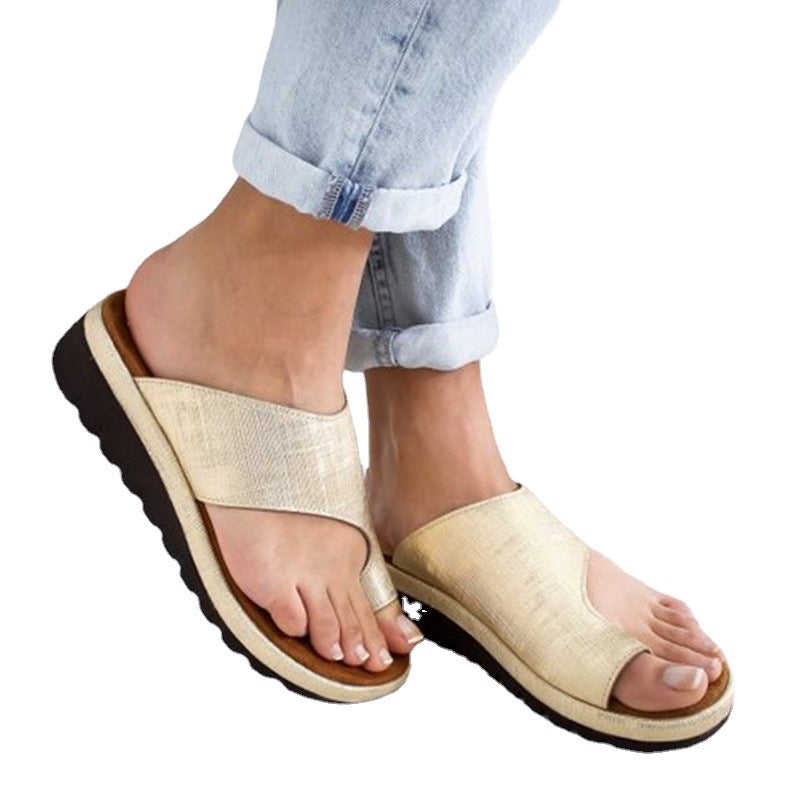 Serena Toe-Loop Platform Sliders
