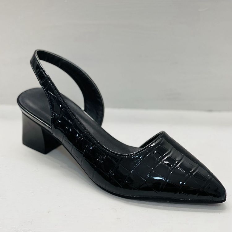 Estelle | Croc-Effect Slingback Heels