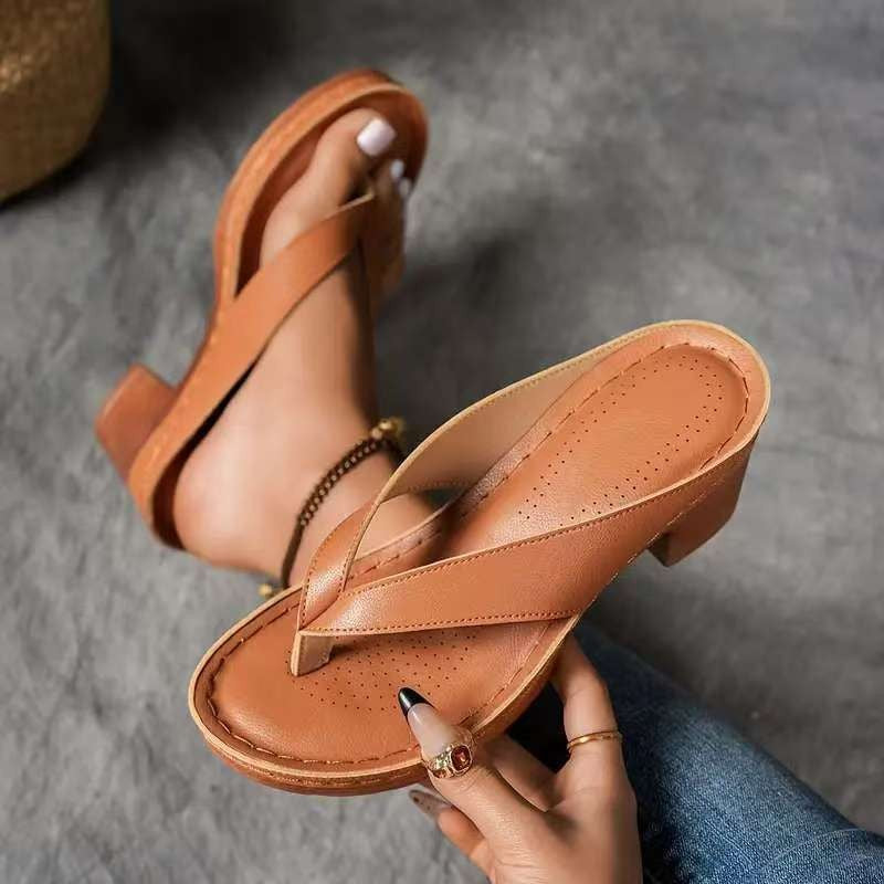 Capri | Block Heel Toe-Post Sandals