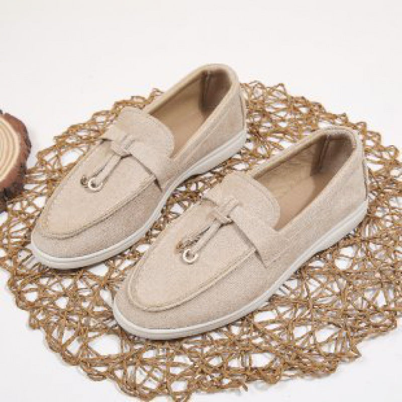 Lucia | Suede-Effect Tassel Loafers