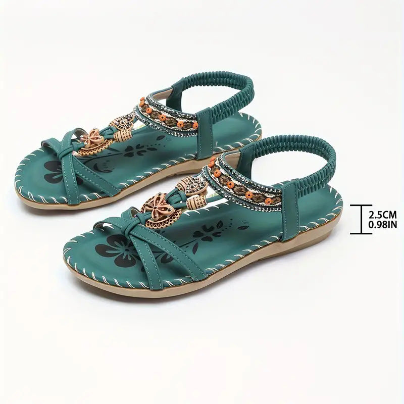 Saffron Embellished Boho Sandals