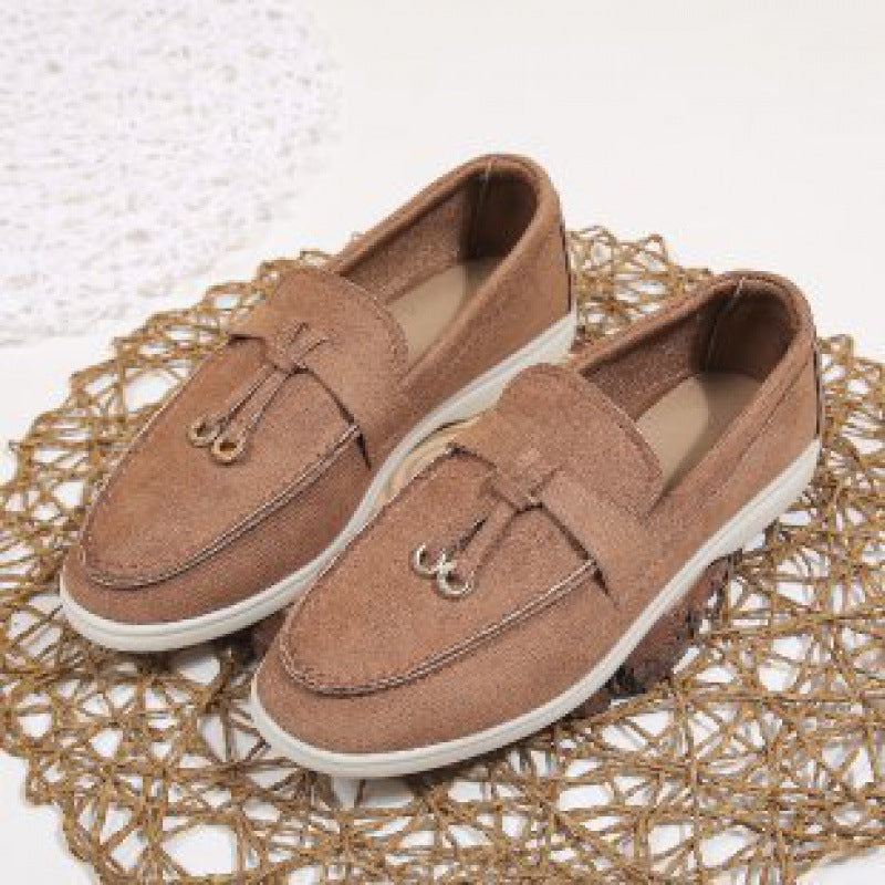 Lucia | Suede-Effect Tassel Loafers