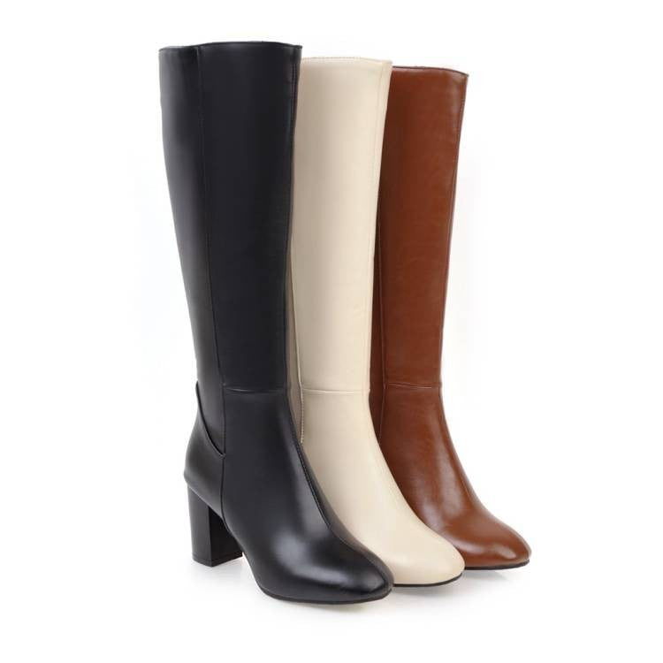 Vivienne Block Heel Knee-High Boots