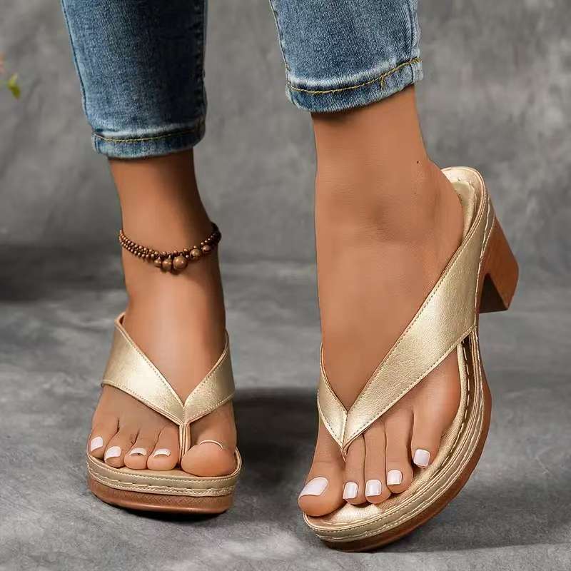 Capri Block Heel Toe-Post Sandals