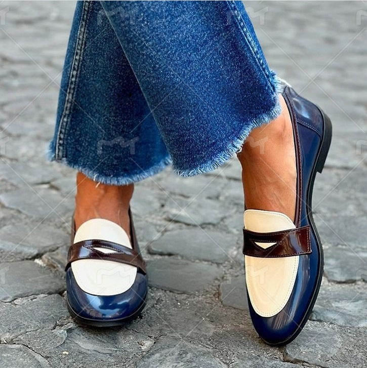 Ines Colour-Block Patent Loafers