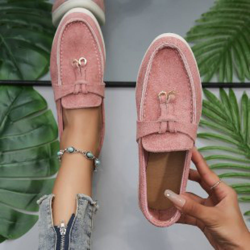 Lucia | Suede-Effect Tassel Loafers