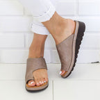 Serena Toe-Loop Platform Sliders