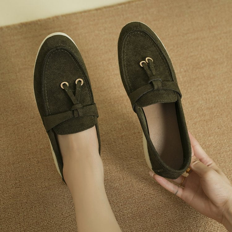 Lucia | Suede-Effect Tassel Loafers