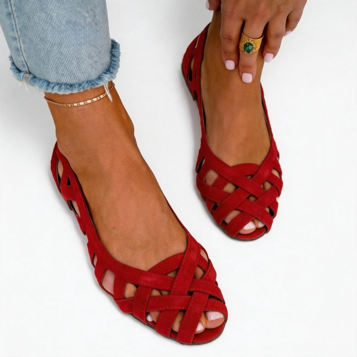 Amalfi Woven Cut-Out Flats