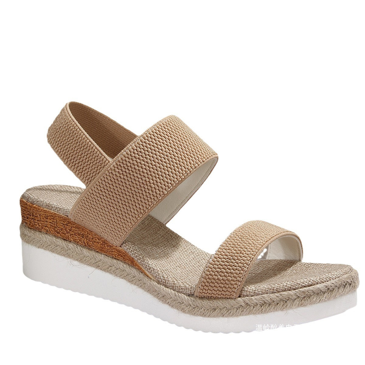 Solene Elastic Strap Wedge Sandals