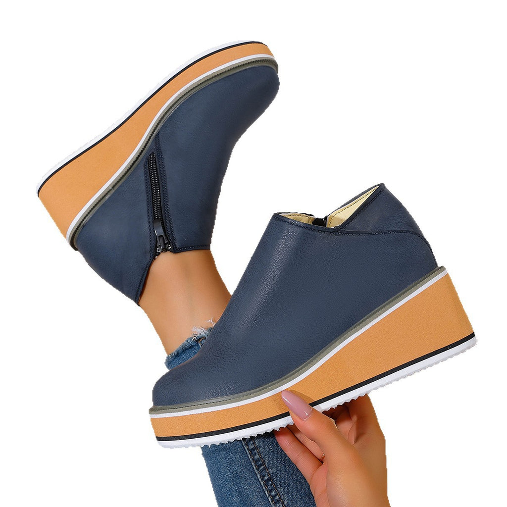 Tove Platform Wedge Ankle Boots