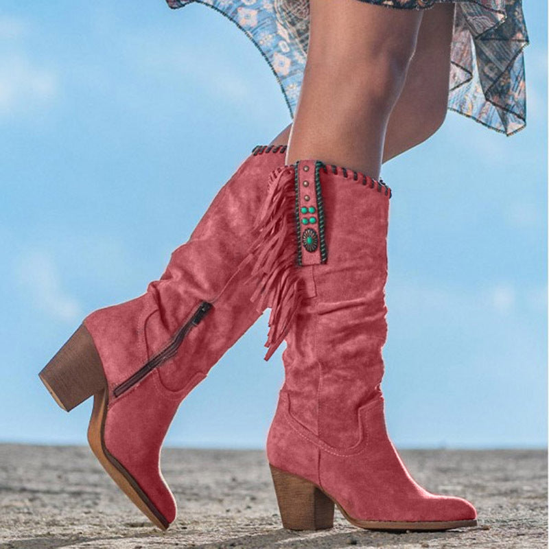 Stevie | Fringed Western Boots