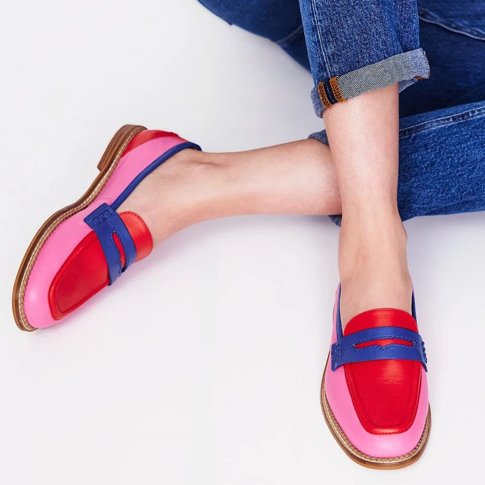 Pippa | Colour-Block Penny Loafers