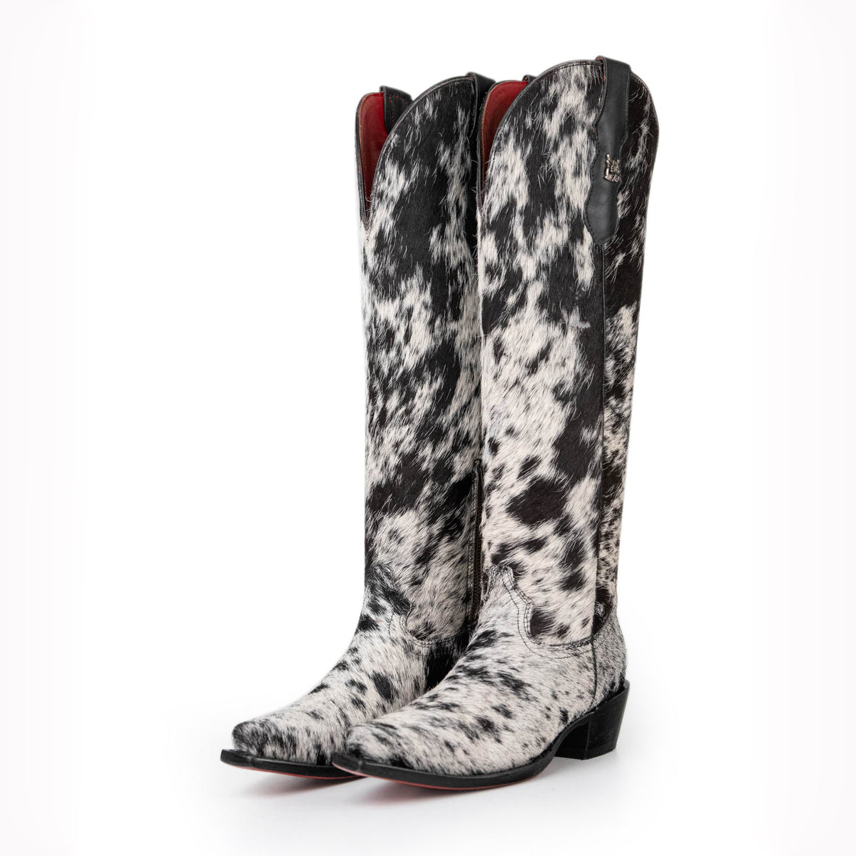Dallas | Cow Print Western Knee-High Boots
