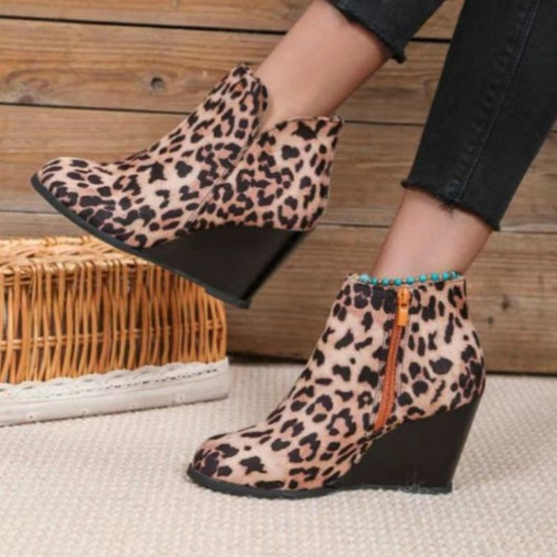 Marlowe | Suede-Effect Wedge Ankle Boots