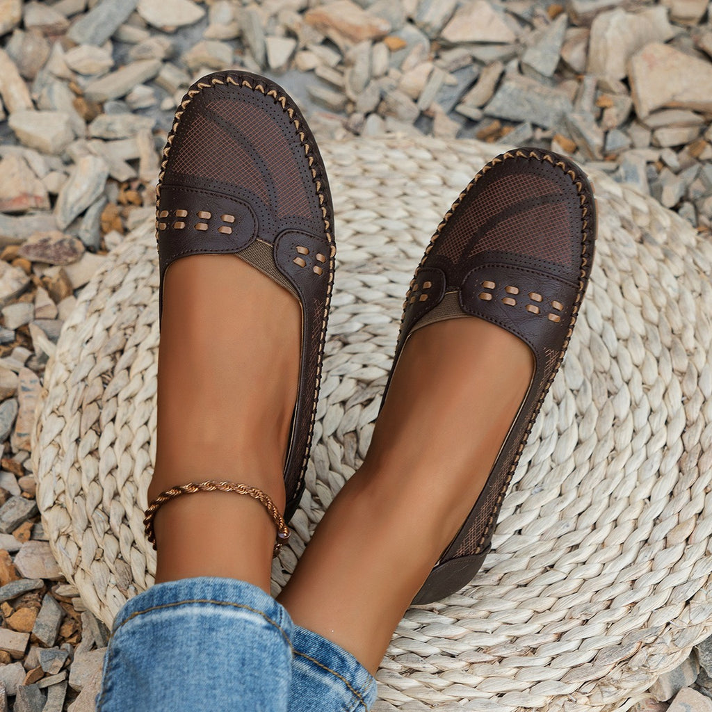 Nora Stitched Moccasin Loafers