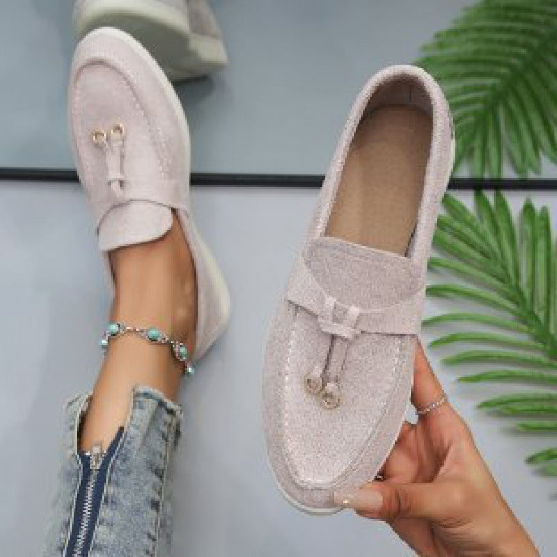 Lucia | Suede-Effect Tassel Loafers