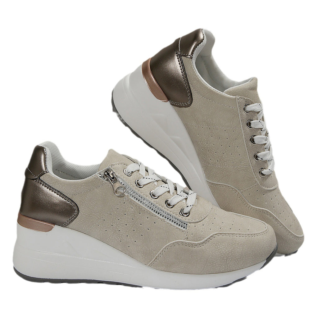 Lina Perforated Wedge Trainers