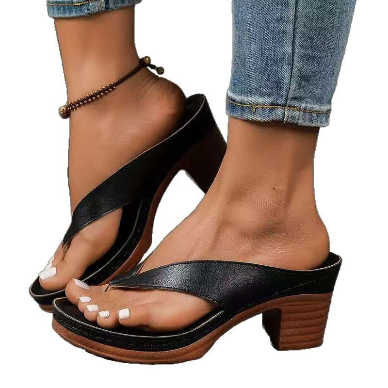 Capri Block Heel Toe-Post Sandals