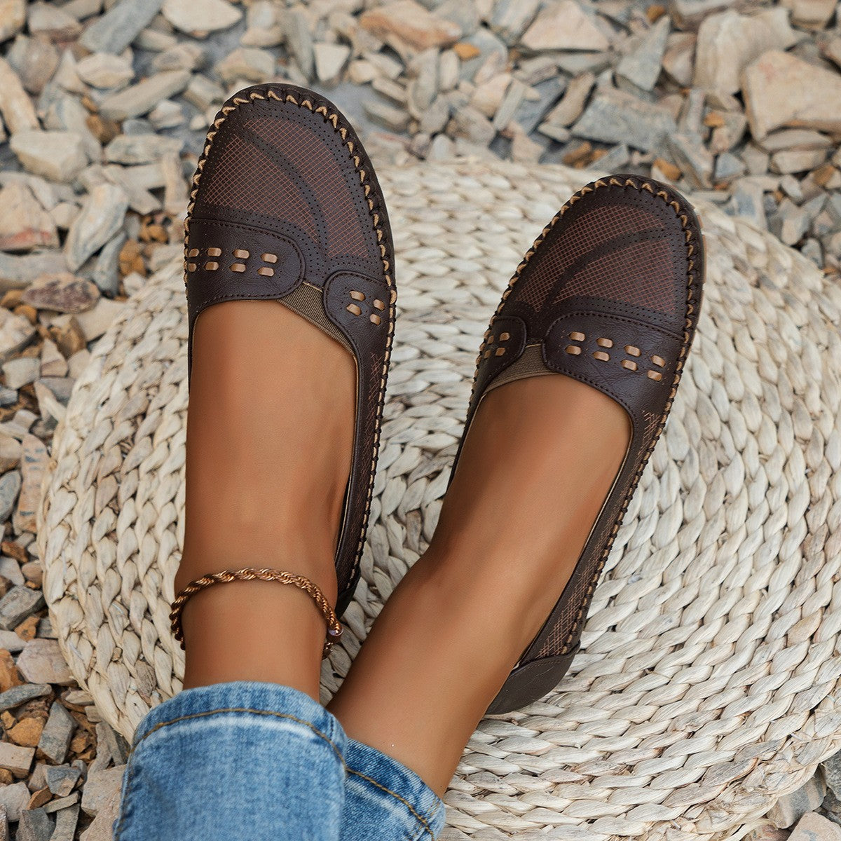 Nora | Stitched Moccasin Loafers