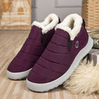 Saskia plum snow boots worn