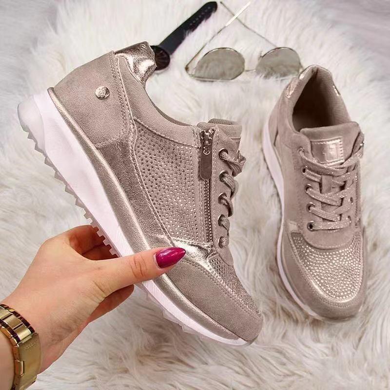 Luna | Side-Zip Wedge Trainers