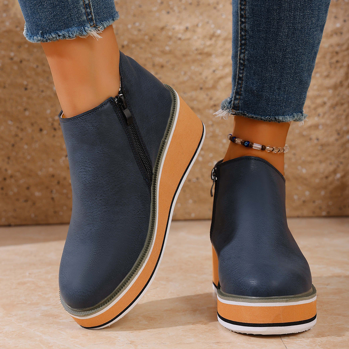 Tove | Platform Wedge Ankle Boots