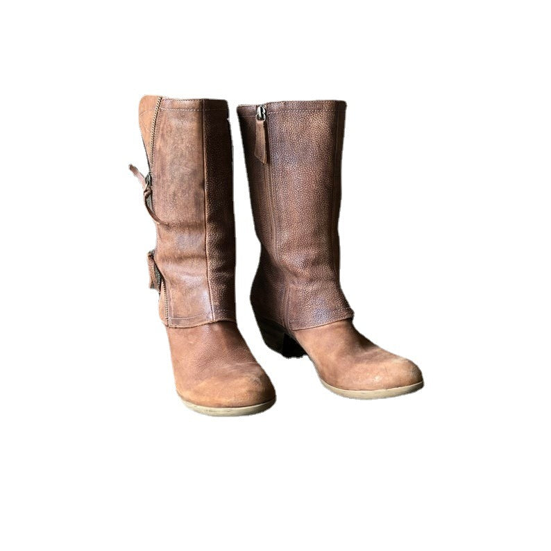 Dakota Slouchy Western Mid-Calf Boots