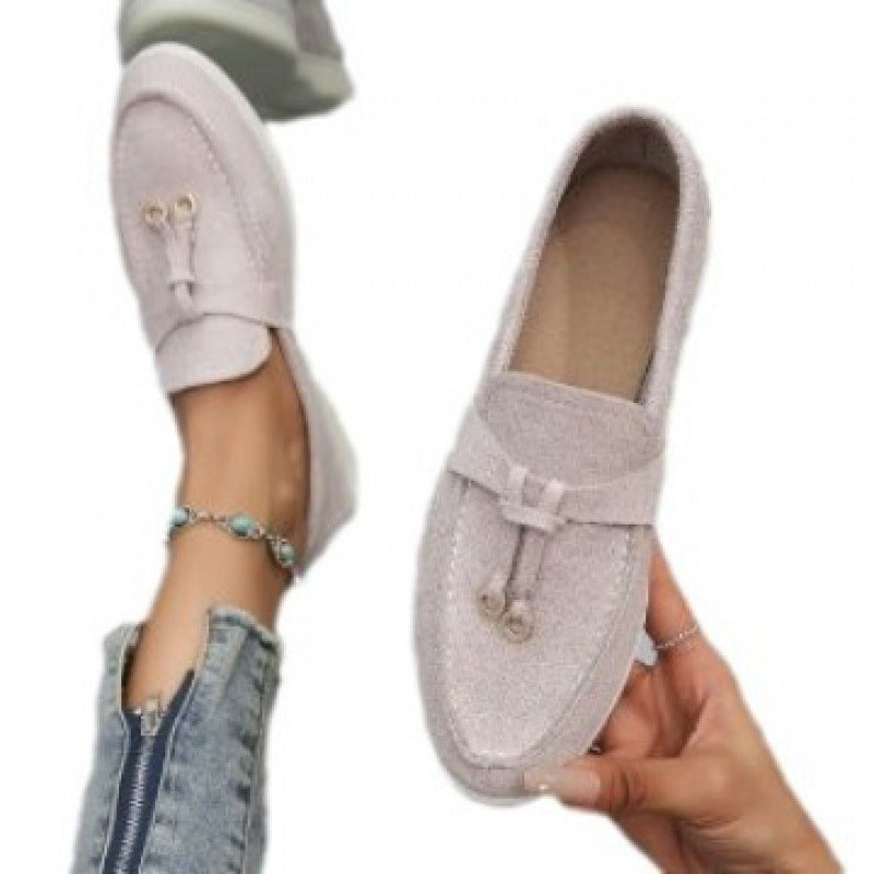 Lucia Suede-Effect Tassel Loafers