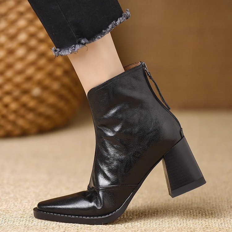 Margot Square-Toe Block Heel Ankle Boots