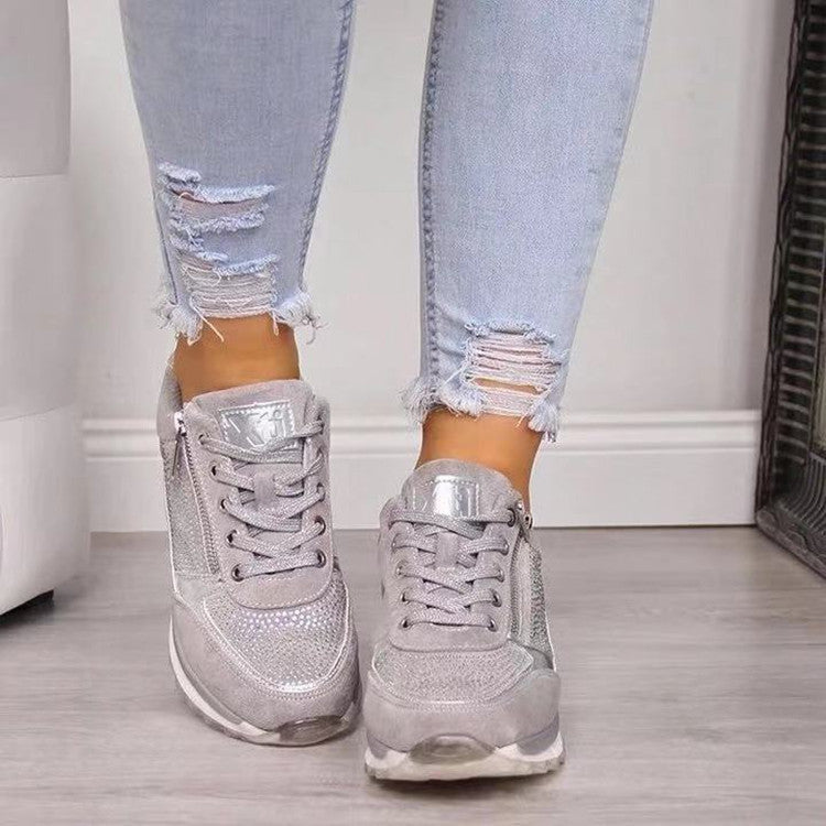 Luna | Side-Zip Wedge Trainers