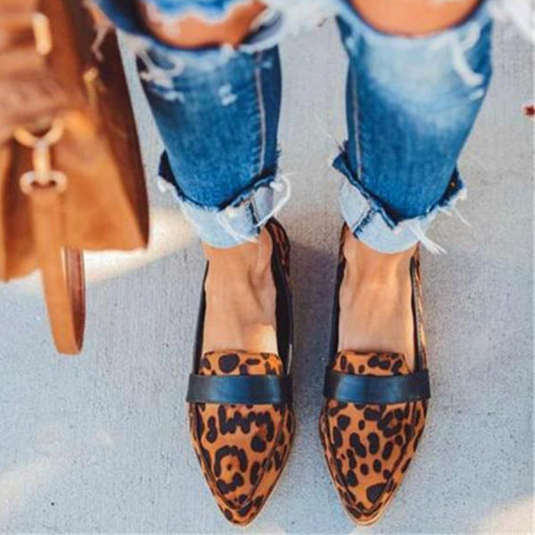 Clara | Pointed Suede-Effect Loafers