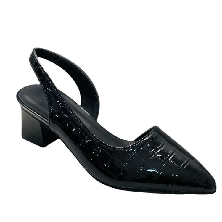 Estelle Croc-Effect Slingback Heels