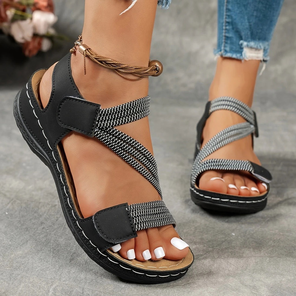 Selene Twist-Strap Wedge Sandals
