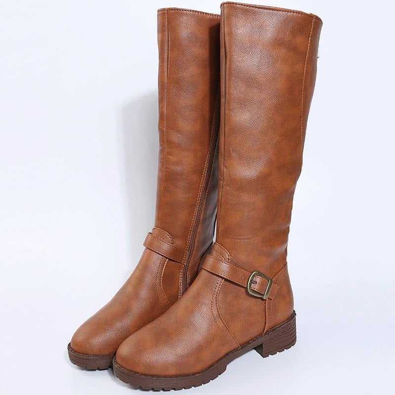 Eloise knee-high boots – Tan