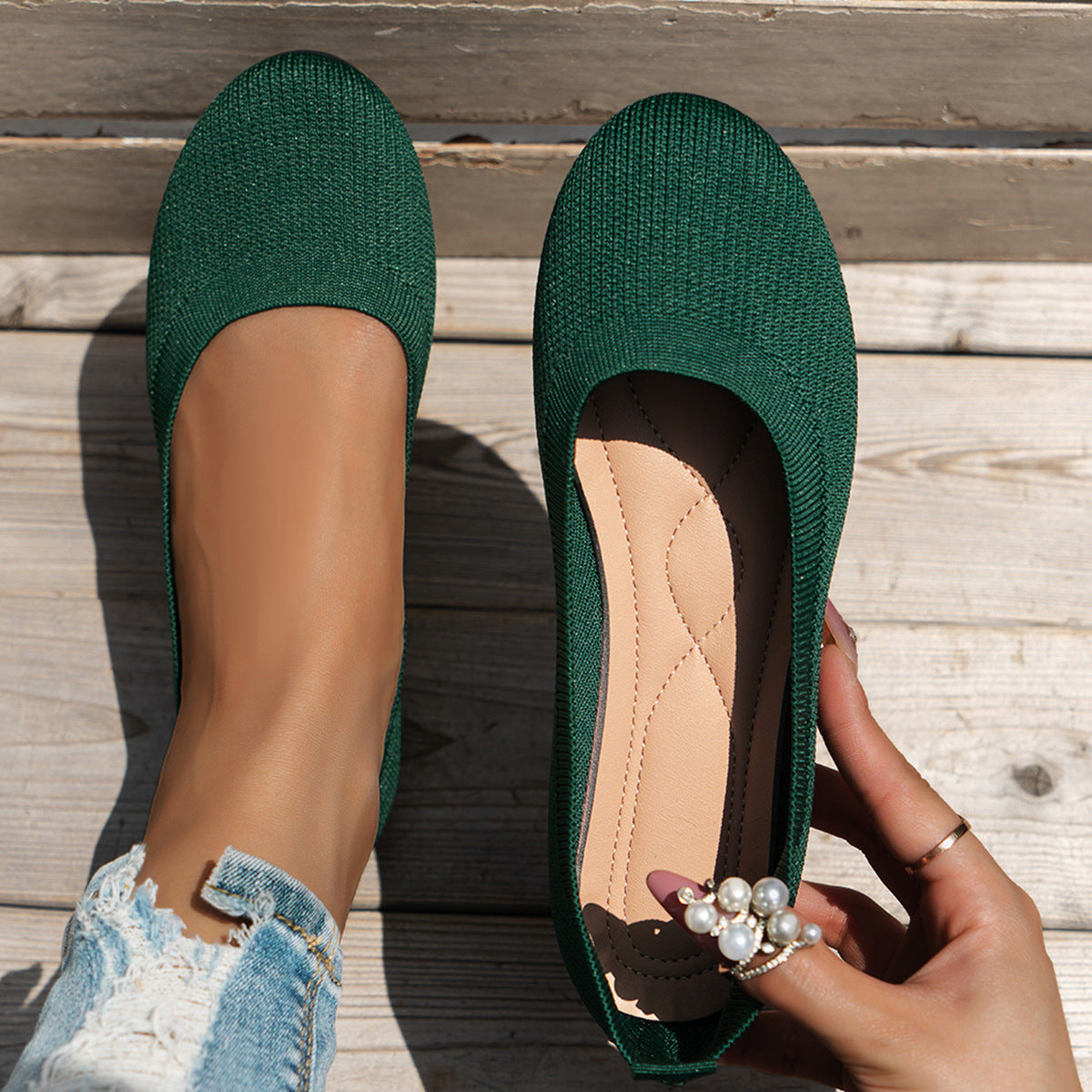 Belle | Knit Ballet Flats