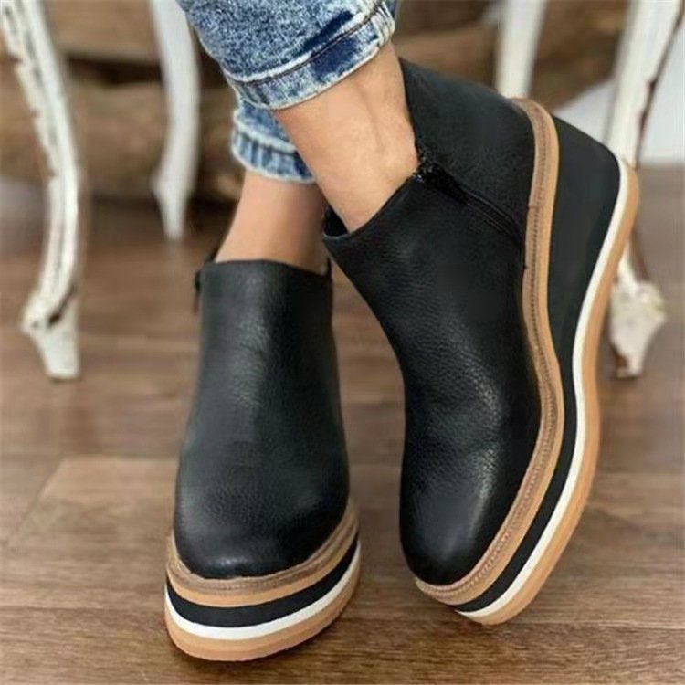 Tove Platform Wedge Ankle Boots