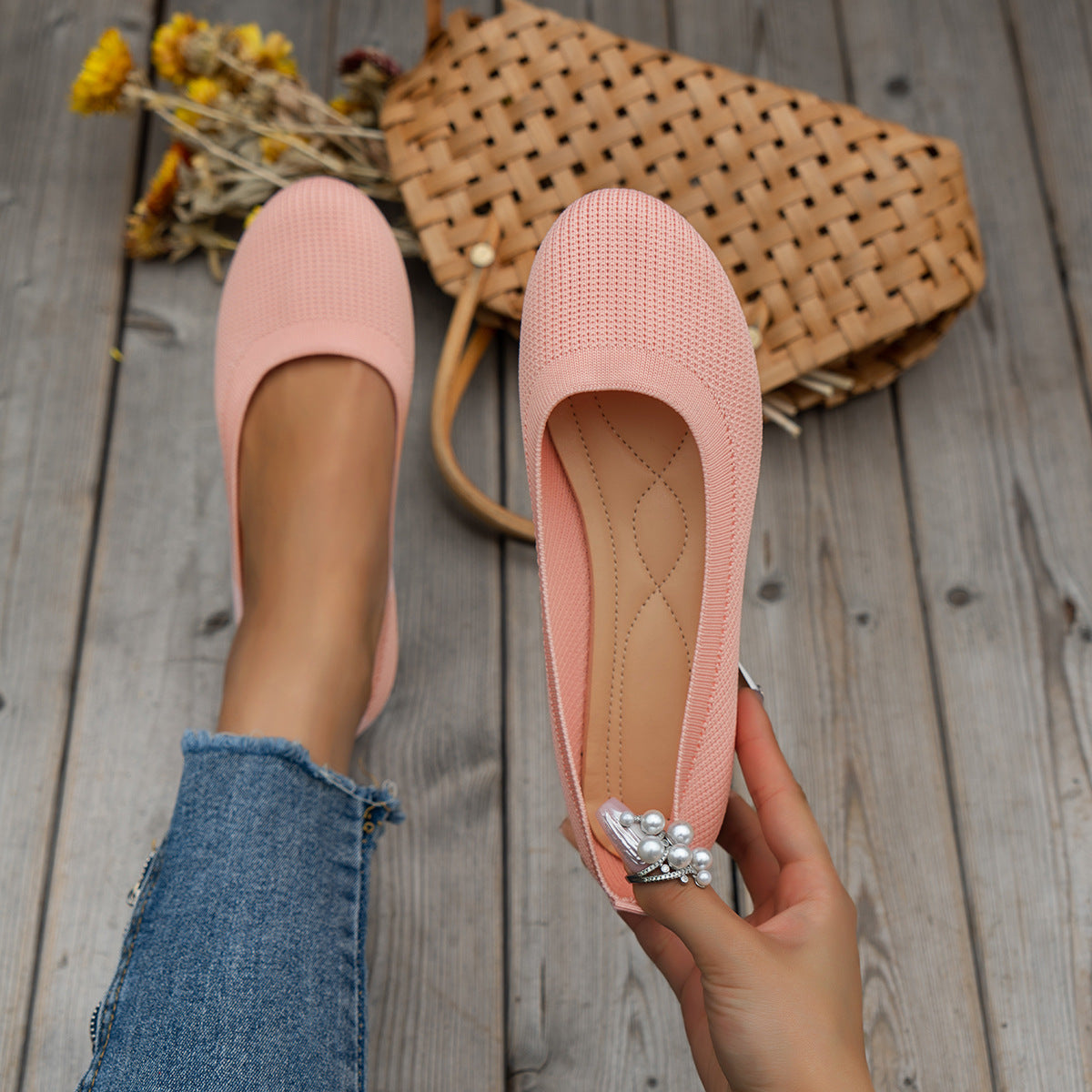 Belle | Knit Ballet Flats