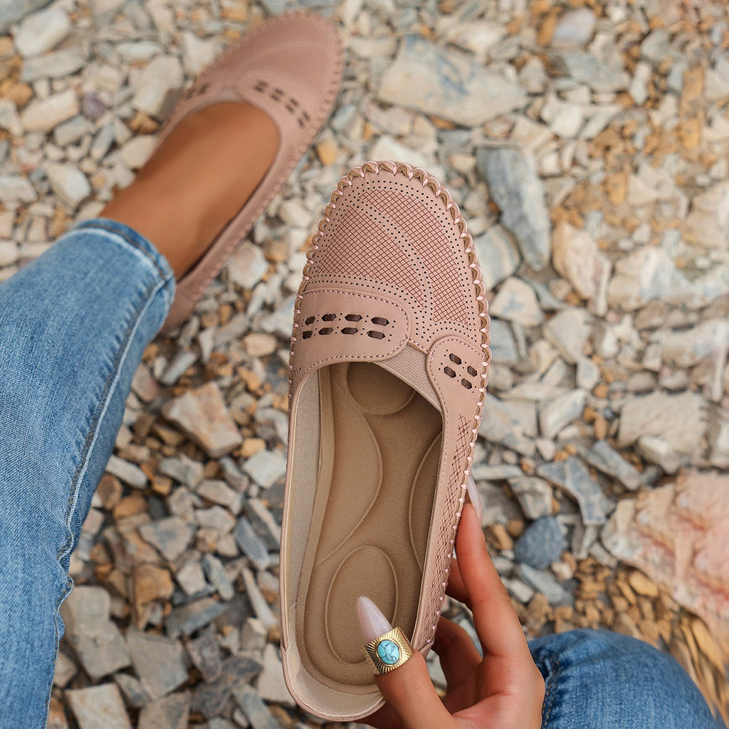 Nora Stitched Moccasin Loafers