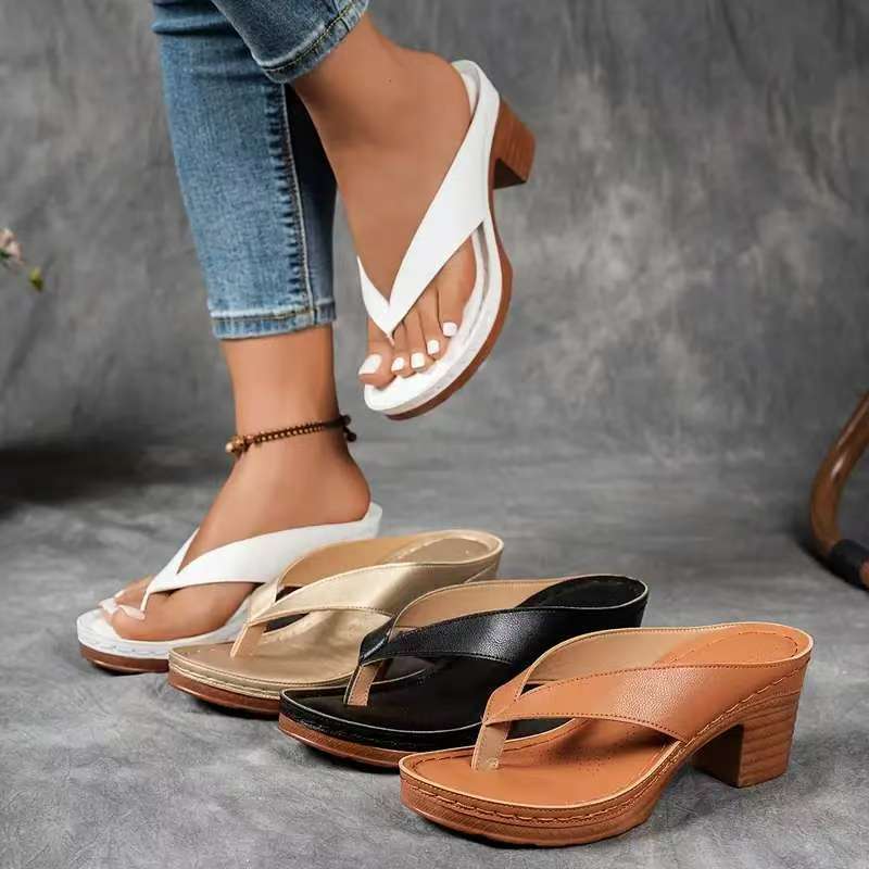 Capri Block Heel Toe-Post Sandals