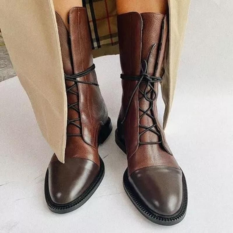 Blair Cap-Toe Lace-Up Ankle Boots