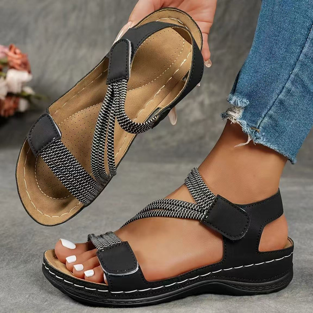 Selene Twist-Strap Wedge Sandals