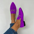 Frida Two-Tone Pointed Mules – Purple