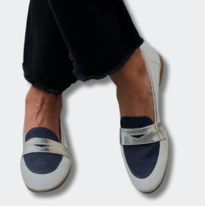 Ines | Colour-Block Patent Loafers